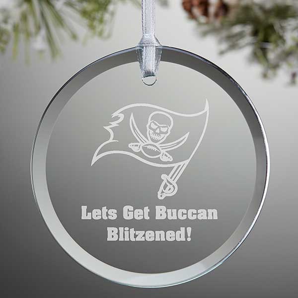 NFL Tampa Bay Buccaneers Personalized Glass Ornaments - 33743