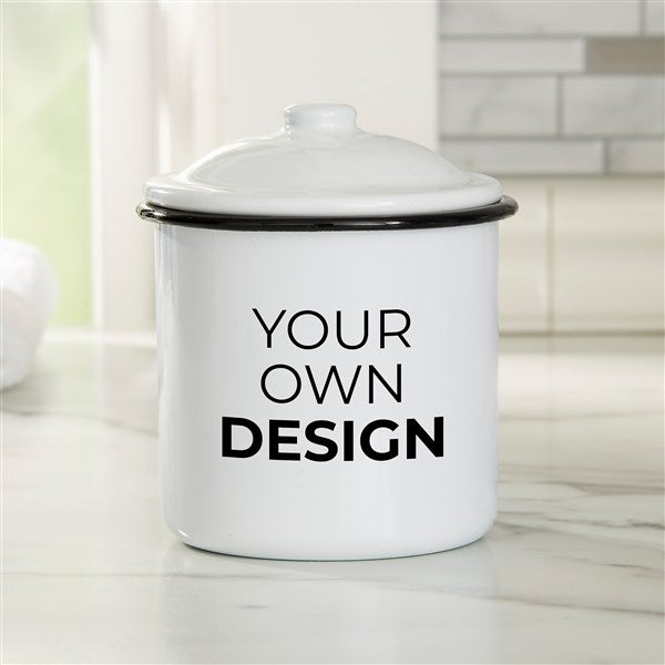 Design Your Own Personalized Small Enamel Canister  - 33759