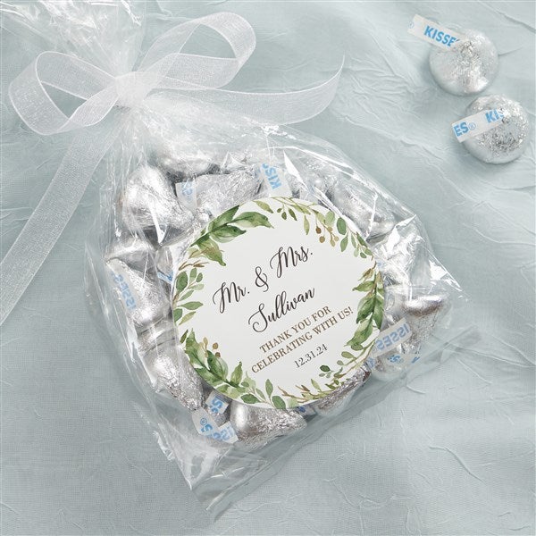 Laurels of Love Personalized Wedding Favor Stickers  - 33930