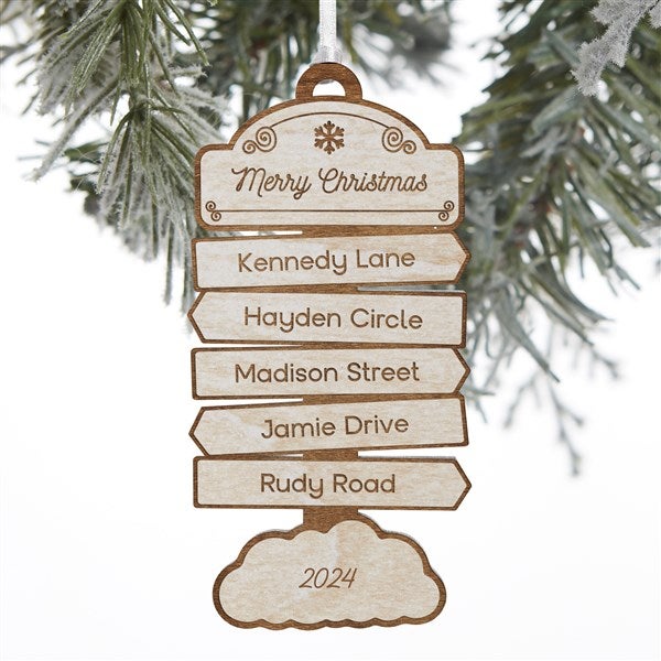 North Pole Personalized Wood Ornament - 34008