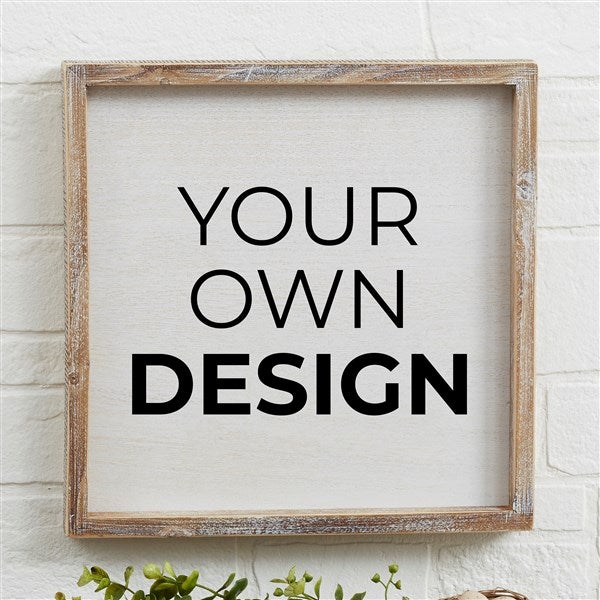 Design Your Own Personalized 12&quot; x 12&quot; Barnwood Frame Wall Art - 34041