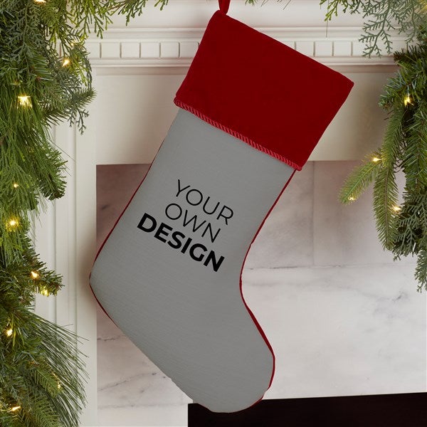 Design Your Own Personalized Burgundy Christmas Stocking - 34059