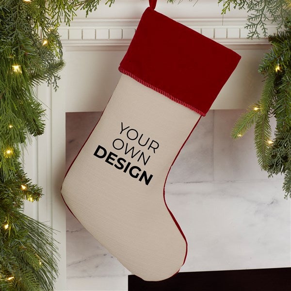 Design Your Own Personalized Burgundy Christmas Stocking - 34059