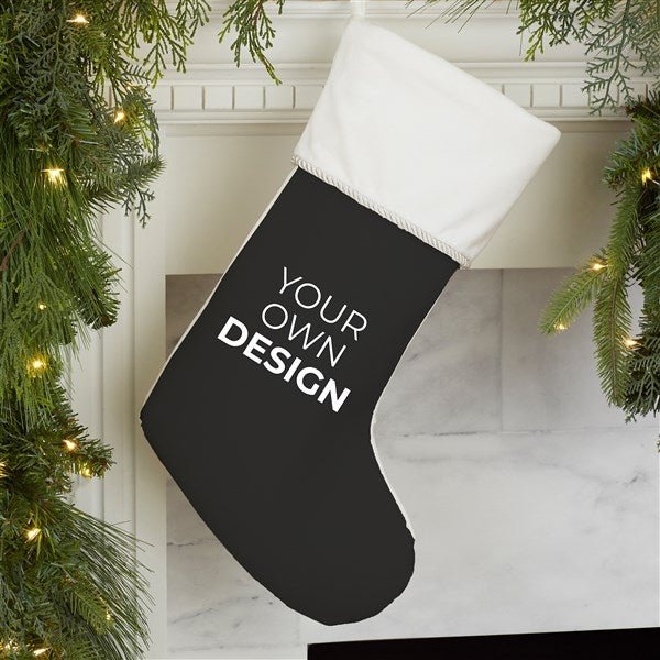 Design Your Own Personalized Ivory Christmas Stocking - 34061