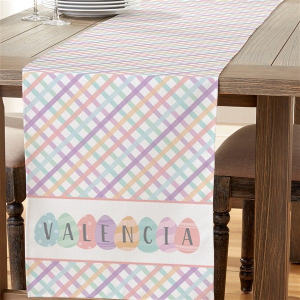 Happy Easter Eggs Personalized Table Runner - 34103