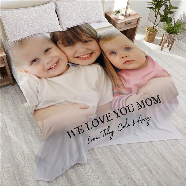 Mom Personalized Blanket from Daughter & Son, To My Mom We Love