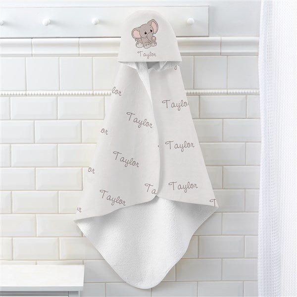 Precious Moments Elephant Personalized Baby Hooded Towel - 34223