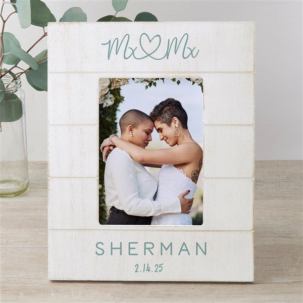 Mx. Title Personalized Wedding Shiplap Picture Frames  - 34287