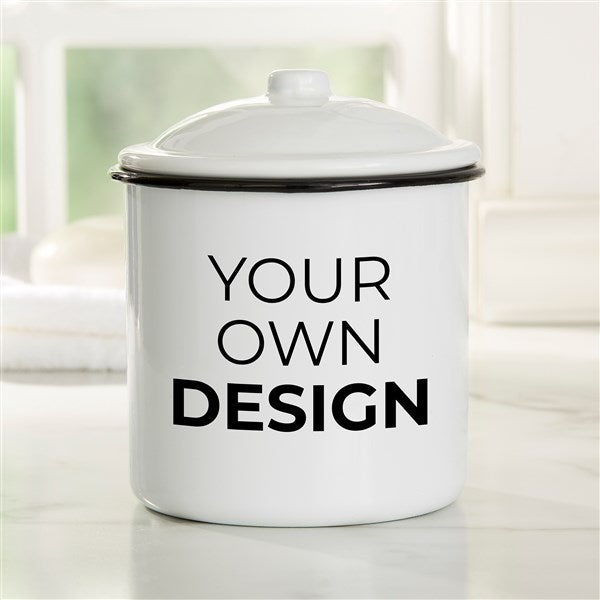 Design Your Own Personalized Medium Enamel Canister  - 34296