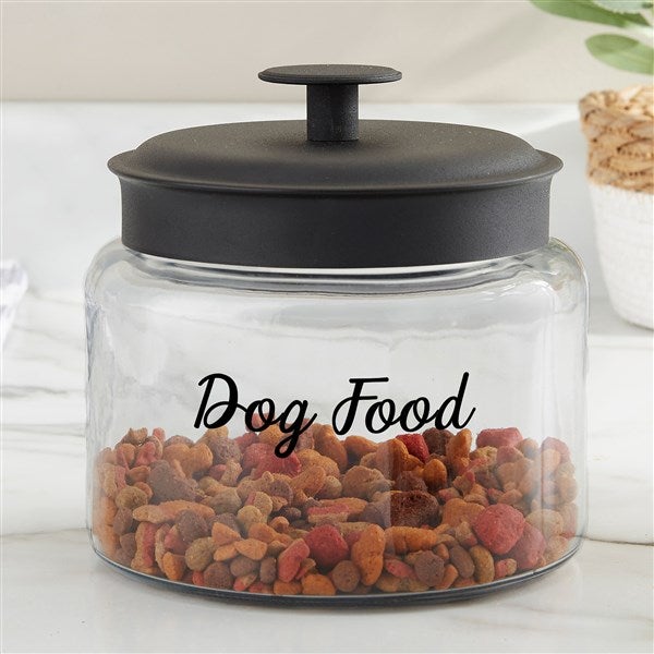 glass dog food storage