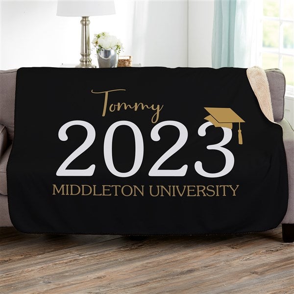 Classic Graduation Personalized 50x60 Sherpa Blanket