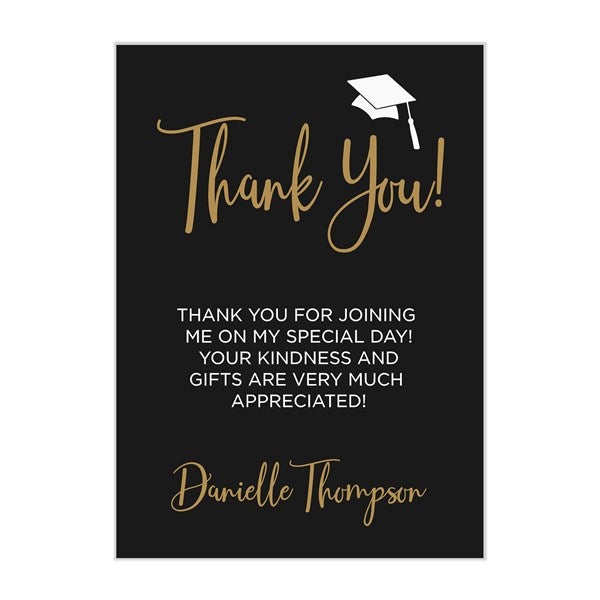 Classic Graduation Personalized Thank You Cards