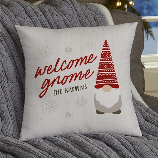 Snowflake Family Personalized Christmas Lumbar Throw Pillow