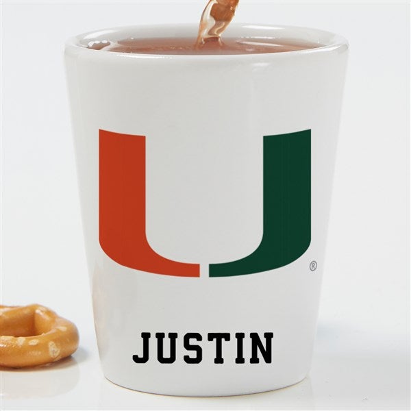 NCAA Miami Hurricanes Personalized Shot Glass  - 34480