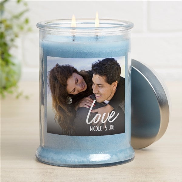 Love Photo Personalized 10 oz Cinnamon Spice Candle Jar