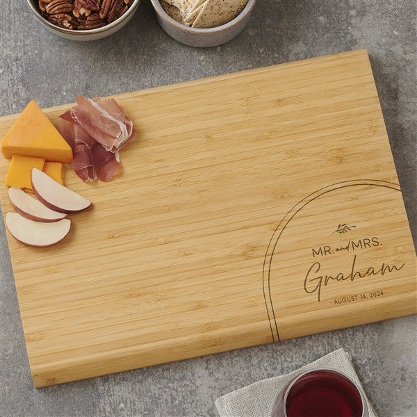 Natural Love Personalized Wedding Bamboo Cutting Boards - 34642