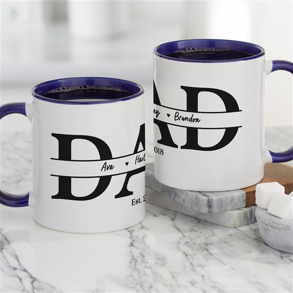 Personalized Name Dad Kid Matching Bluey Family Mug For Father - Ink In  Action