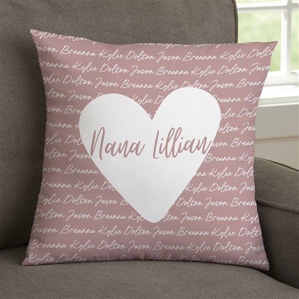 Family Heart Personalized Throw Pillows - 34885