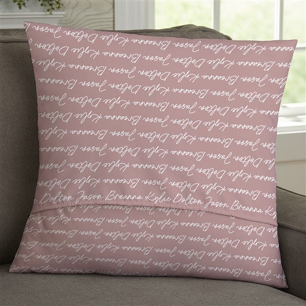 Family Heart Personalized Throw Pillows