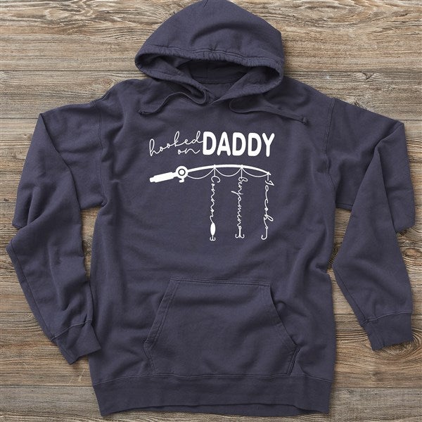 Hooked On Dad Personalized Adult Sweatshirts - 34925