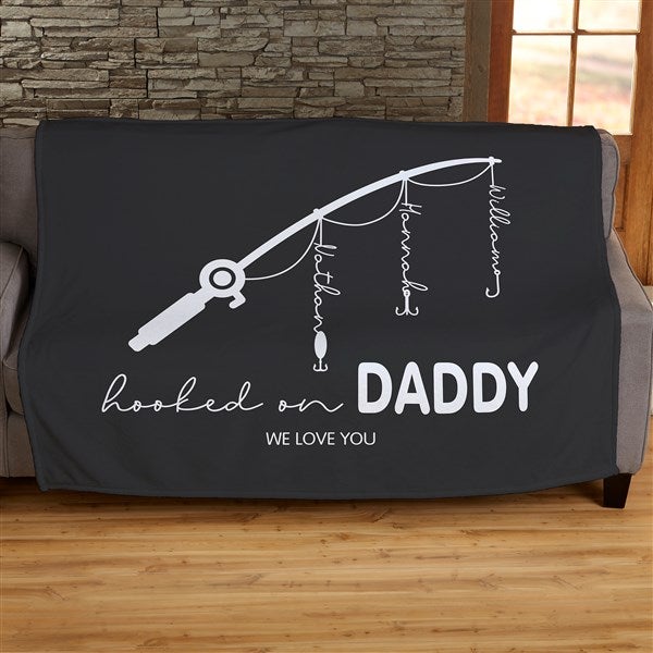 Personalized Daddy Fishing Blanket - For The Times When You Are Cold  Blanket | CubeBik