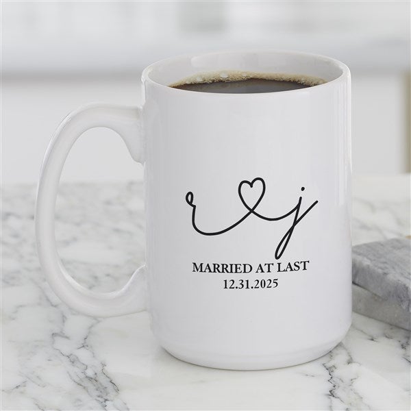 Drawn Together By Love Personalized Coffee Mugs - 34993