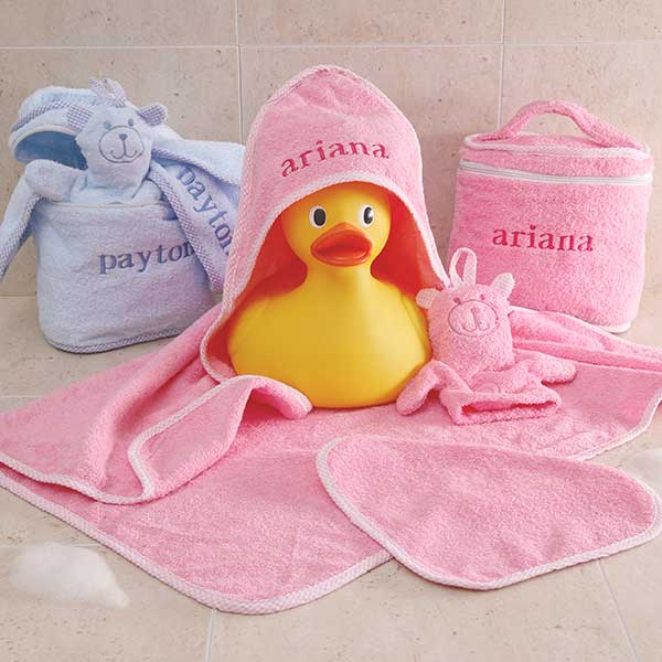 personalized baby bath set