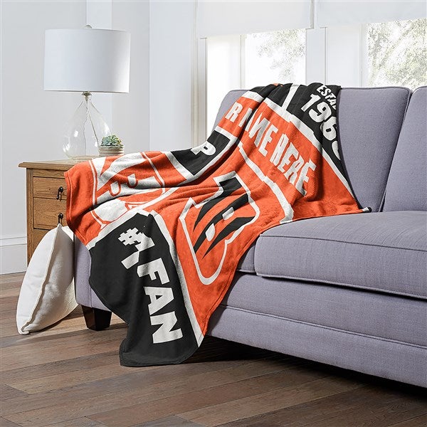 Cincinnati Bengals NFL Personalized Fleece Blanket