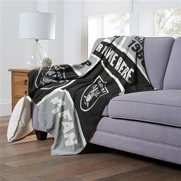 Las Vegas Raiders blanket 60x80 Plush thicker FREE SHIPPING NFL Oakland  Raiders