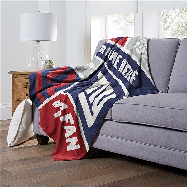 New York Giants NFL Personalized Fleece Blanket