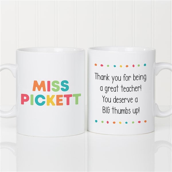 Teacher's Classroom Personalized 30 oz Oversized Coffee Mug - 35098