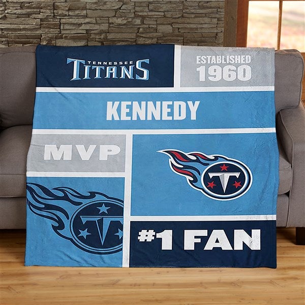 Tennessee Titans Team Property Sherpa Plush Throw Blanket FOCO