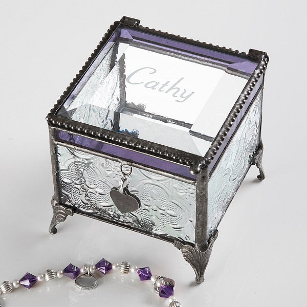 Vintage Name Personalized Jewelry Box
