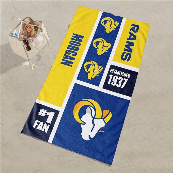 Los Angeles Rams NFL Personalized 30x60 Beach Towel