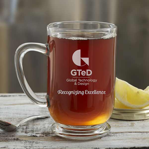 Personalized Glass Coffee Mug - Colgate - 35550