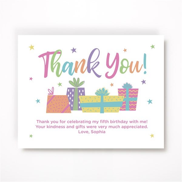 Birthday Celebration Personalized Thank You Cards