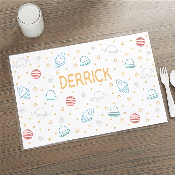 Outer Space Personalized Laminated Placemat  - 35713