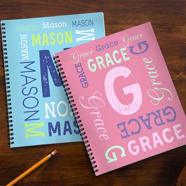 Repeating Name Personalized Large Notebooks - 35998