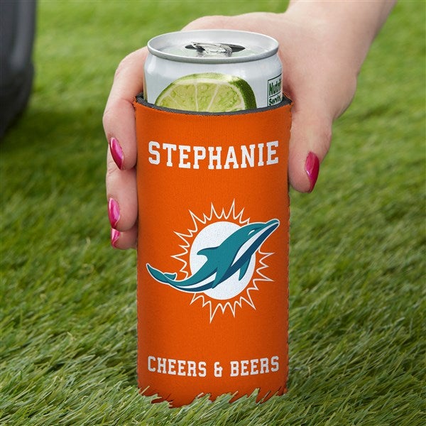NFL Miami Dolphins Personalized Slim Can Cooler  - 36341