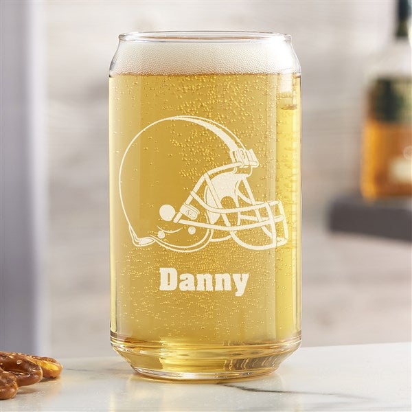 Personalized 24oz Pilsner Beer Glass with Bottle Opener and Wood