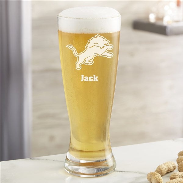 NFL Detroit Lions Personalized Beer Glass - 36676