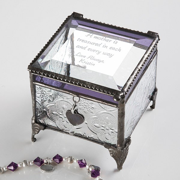 antique glass jewelry box