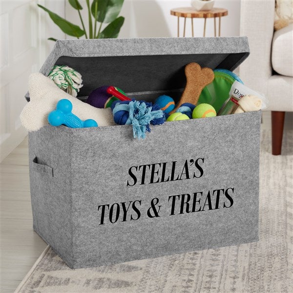 Dog Toy Box Personalized for Small and Medium Dog Toy Storage, Dog