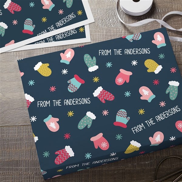 Personalized Wrapping Paper - Warm Winter Wishes - 36797