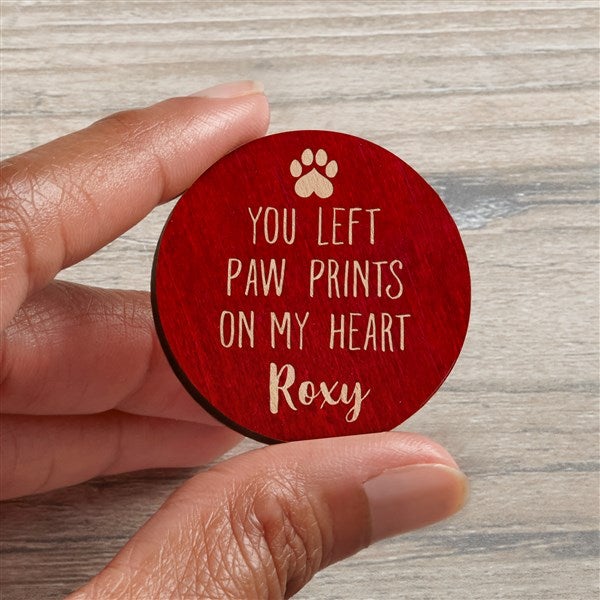 Pet Memorial Personalized Wood Pocket Token  - 36839