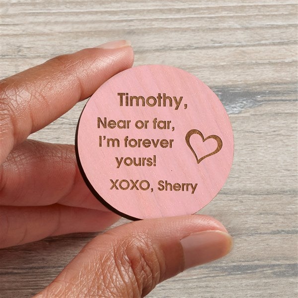 Military Love Personalized Wood Pocket Token  - 36850