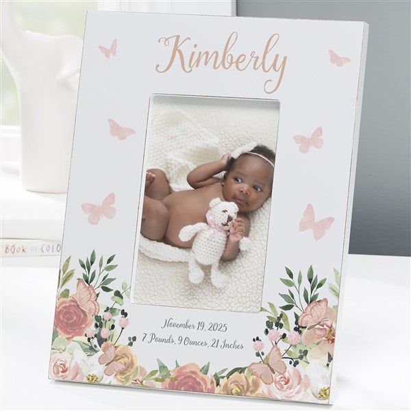 Butterfly Kisses Baby Girl Personalized Picture Frames  - 36909