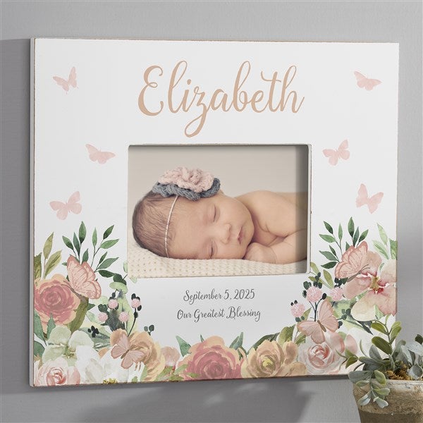 Butterfly Kisses Baby Girl Personalized Picture Frames  - 36909