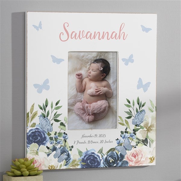 Butterfly Kisses Baby Girl Personalized Picture Frames  - 36909