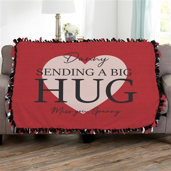 Sending Hugs Personalized 18-inch Throw Pillow